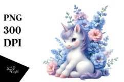 Pastel Baby Unicorn with Delphinium Product Image 3