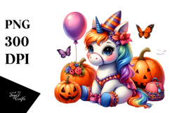 Baby Unicorn Halloween Clipart Product Image 1