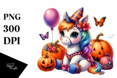 Baby Unicorn Halloween Clipart Product Image 1