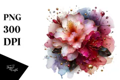 Abstract Glossy Rhododendron PNG Product Image 1