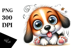 Cute Cartoon Beagle PNG Product Image 1