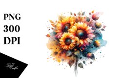 Abstract Vibrant Sunflower | Clipart Product Image 3