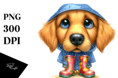 Golden Retriever Summer Sticker Clipart Product Image 1