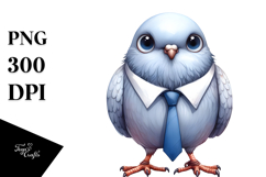 Standing Dove Watercolor Clipart Product Image 1