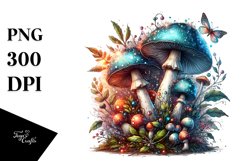 Magical Mushroom,Watercolor PNG Product Image 3