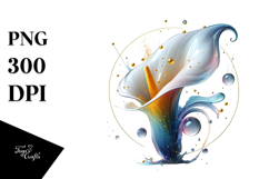 Abstract Glossy Calla Lily PNG Product Image 1