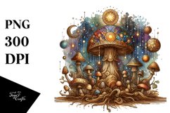 Mystical Celestial Wooden Stained PNG Product Image 1