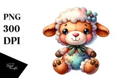 Vibrant Colorful Handmade Plush Lamb Product Image 1