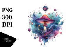 Magical Celestial Mushroom Splash Clipart Product Image 1