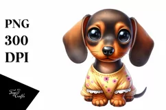 Funny Baby Dachshund Clipart Product Image 3