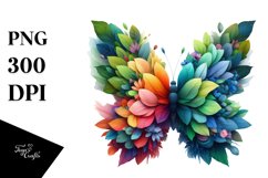 Abstract Vibrant Butterfly PNG Product Image 3