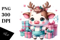 Watercolor Cow PNG Product Image 3