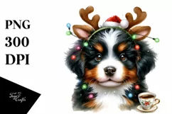Watercolor Bernese Mountain Dog PNG Product Image 1