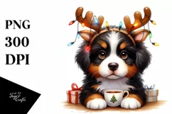 Watercolor Bernese Mountain Dog PNG Product Image 1