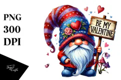 Valentines Gnome Be My Valentine PNG Product Image 1