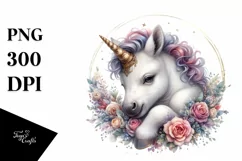 Cute Baby Unicorn PNG Product Image 3