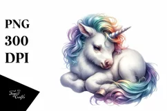 Cute Baby Unicorn PNG Product Image 1