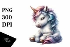 Cute Baby Unicorn PNG Product Image 3