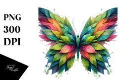 Abstract Vibrant Butterfly PNG Product Image 3