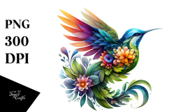 Vibrant Bird with Flowers, 20 oz Tumbler Product Image 1