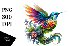 Vibrant Bird with Flowers, 20 oz Tumbler Product Image 1