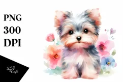 Colorful Watercolor Yorkipoo | Sublimation | Clipart Product Image 3