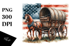 Sublimation Vintage Rusted Horse Wagon Product Image 1