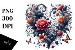 Floral Made Heart, Digital Painting Product Image 1