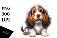 Happy Baby Basset Hound.png Product Image 1
