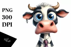 Goofy Cow Clipart | Sublimation | Clipart Product Image 1