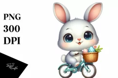 Easter Bunny Egg Flower, Clipart |T-shirt, Mug PNG Product Image 8