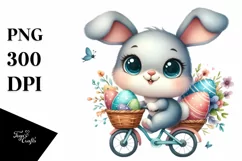 Easter Bunny Egg Flower, Clipart |T-shirt, Mug PNG Product Image 8