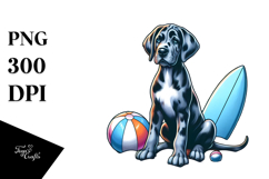 Great Dane Surf and Ball Clipart Product Image 1