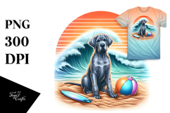 Great Dane Surf and Ball Clipart Product Image 1