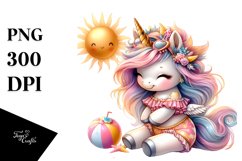 Cute Baby Unicorn Beachwear from Golden Sun | Clipart Product Image 3