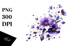 Violet with Metalic Insertions, PNG Product Image 1
