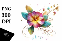 Watercolor Luxury Flower Love Splash Clipart Product Image 1