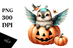 Cute Baby Hummingbird Halloween PNG Product Image 1