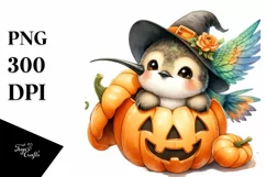 Cute Baby Hummingbird Halloween PNG Product Image 3