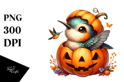 Cute Baby Hummingbird Halloween PNG Product Image 1