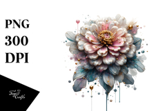 Sublimation Abstract Artistic Zinnia Product Image 1