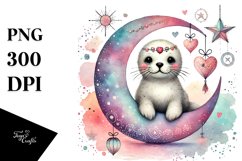 Adorned Boho Seal Watercolour Drawing Product Image 1