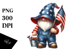 Sublimation Patriotic Farmer Gnome Product Image 1
