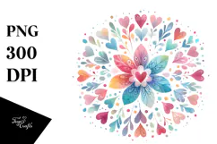 Colorful Boho Flower Digital Painting PNG Product Image 1