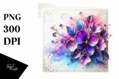 Watercolor Luxury Flower Love Splash Clipart Product Image 1