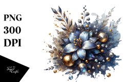 Colorful Lobelia Watercolor Clipart Product Image 1