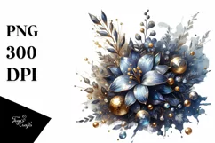 Colorful Lobelia Watercolor Clipart Product Image 1