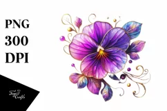 Watercolor Luxury Flower Love Splash Clipart Product Image 3
