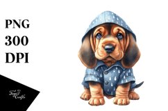 High Detail Bloodhound in Raincoat, PNG Product Image 1