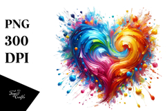 Paintbrush Heart PNG Product Image 1